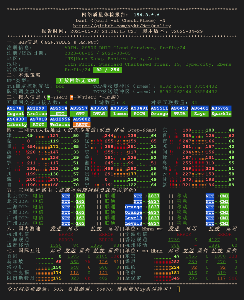 DMIT 香港pro测试测评 DMIT 香港pro测试测评